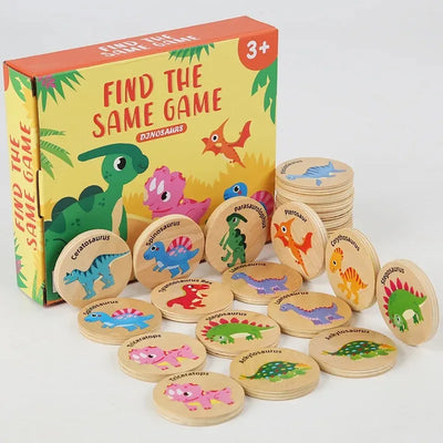 Wooden Dinosaur Memory Game