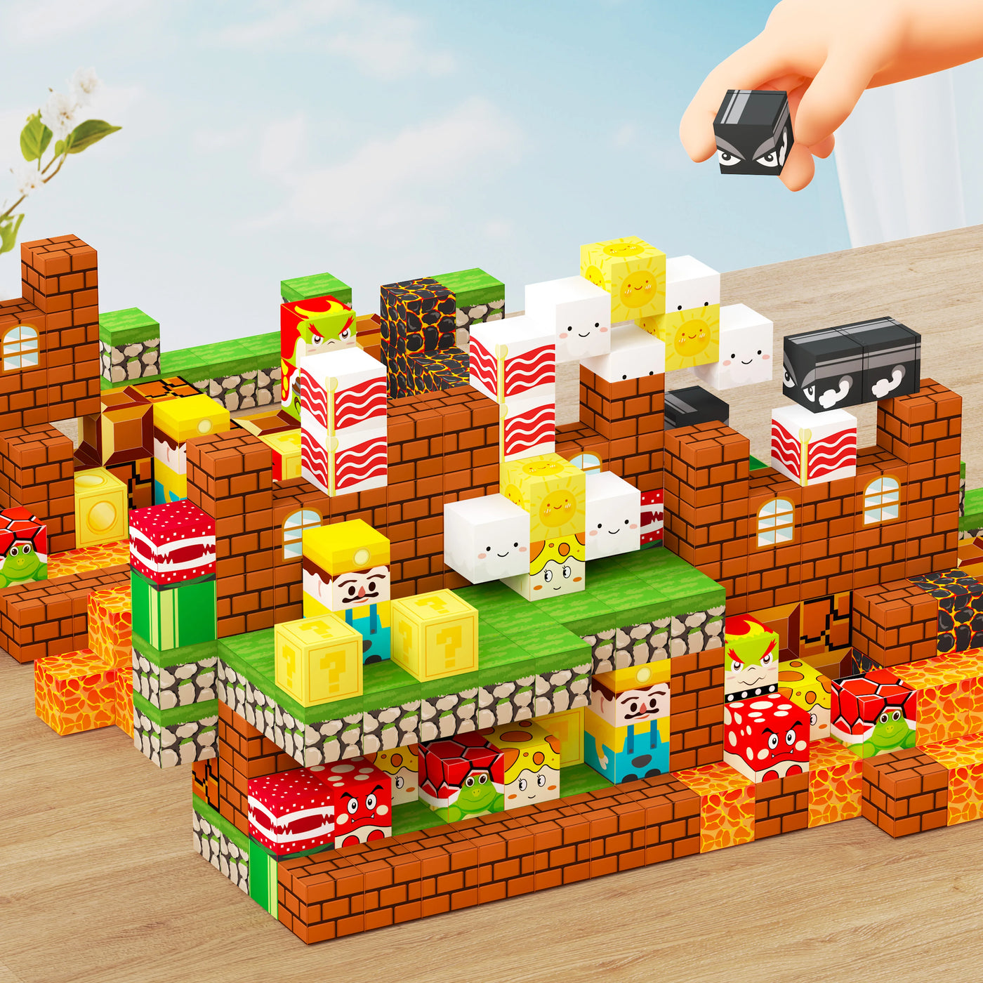 Mario Magnetic Blocks STEM Toy Build Set